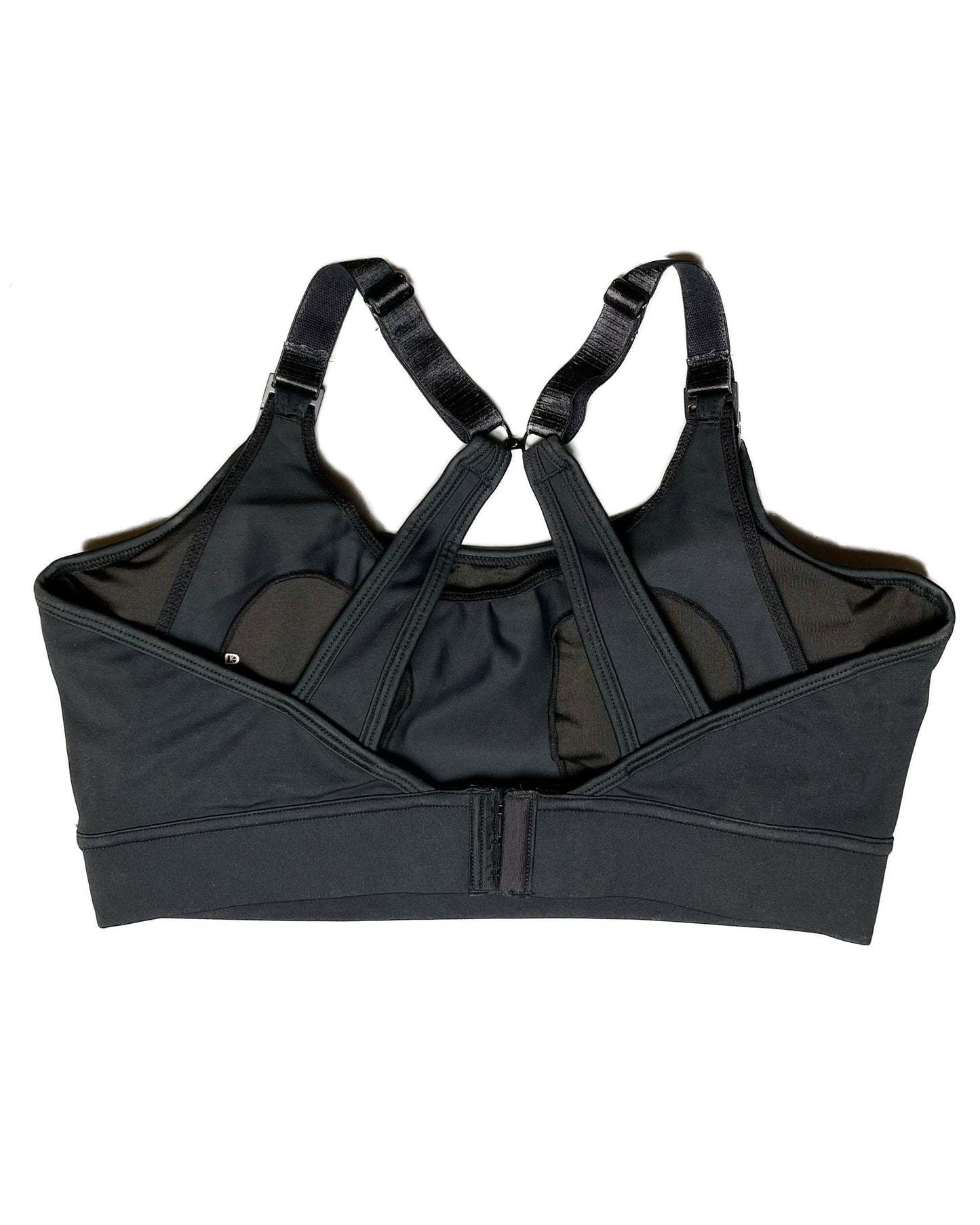 Black maternity bra back
