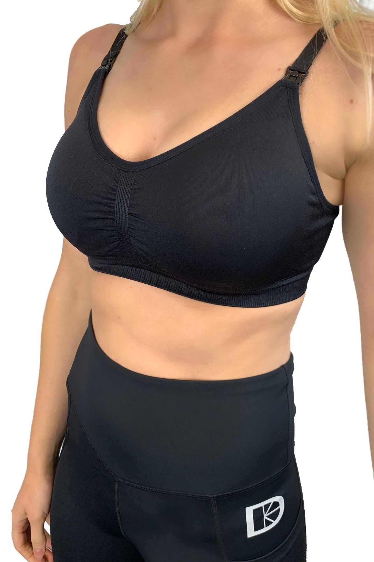 Black breastfeeding and maternity bra