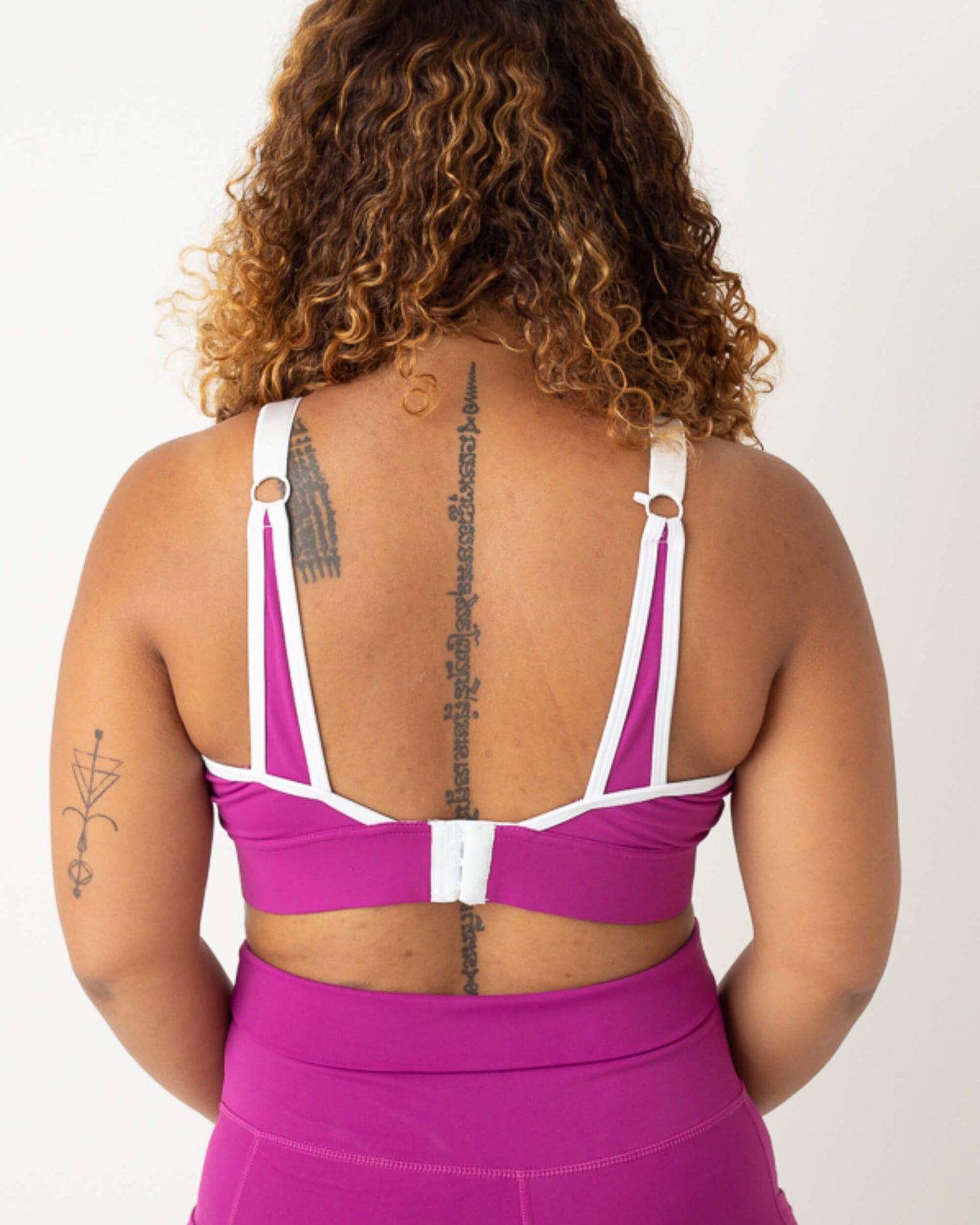 Back view nursing sports bra