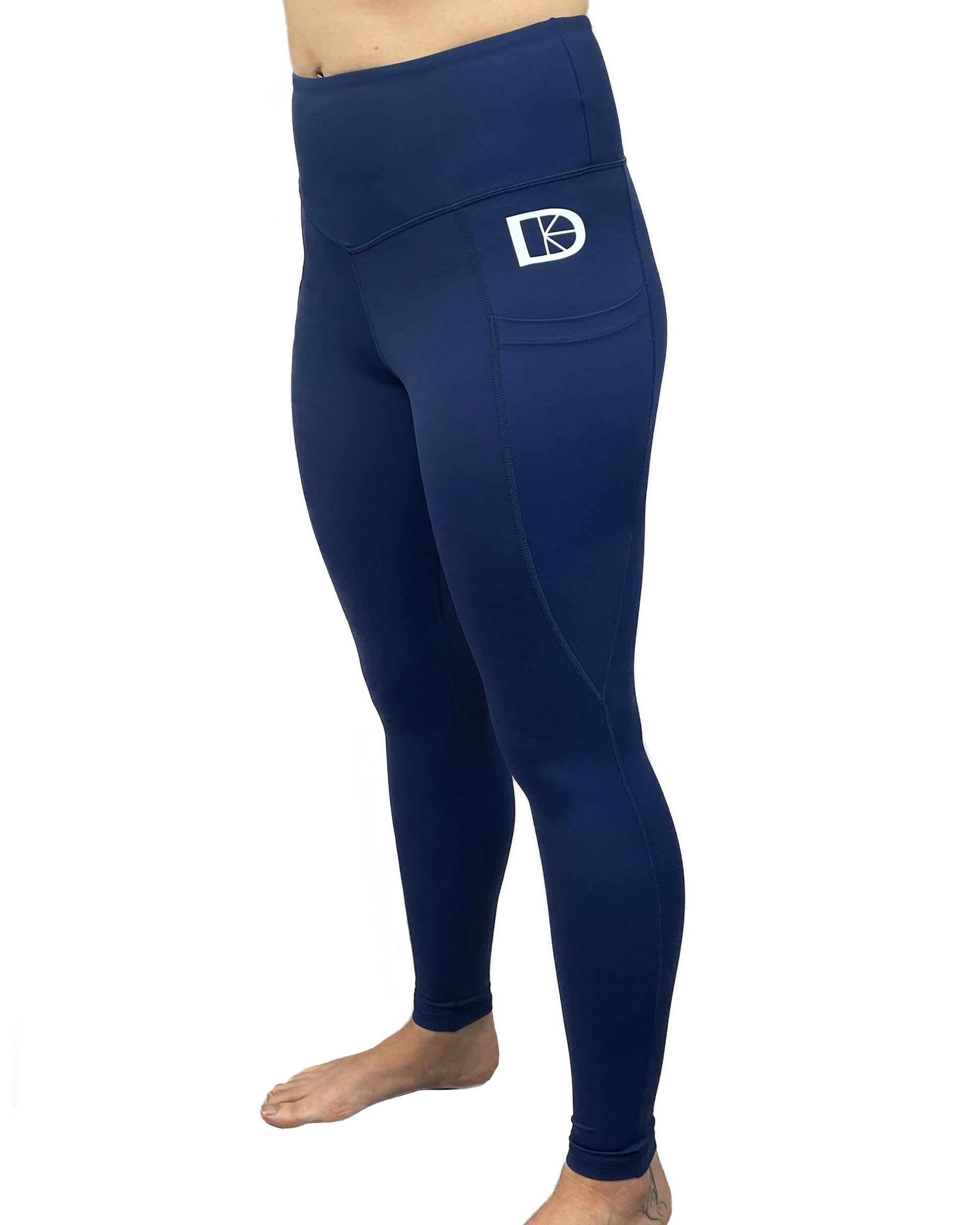 Postnatal blue leggings with pockets