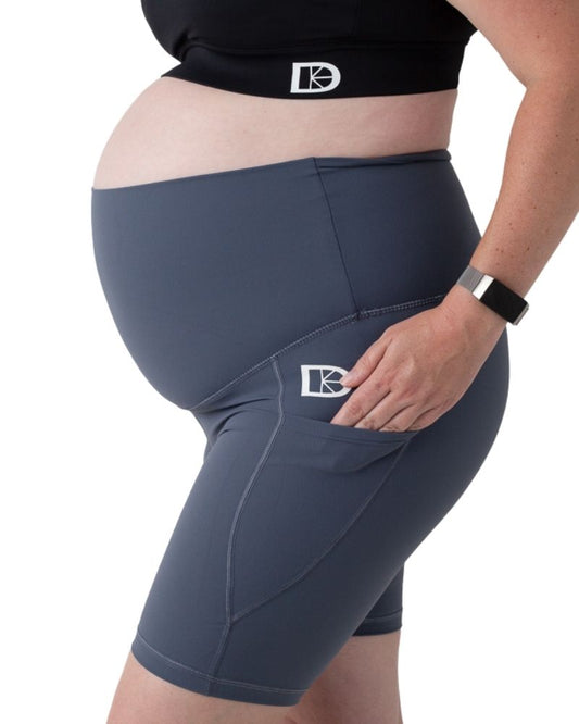 Grey cycling shorts bump view