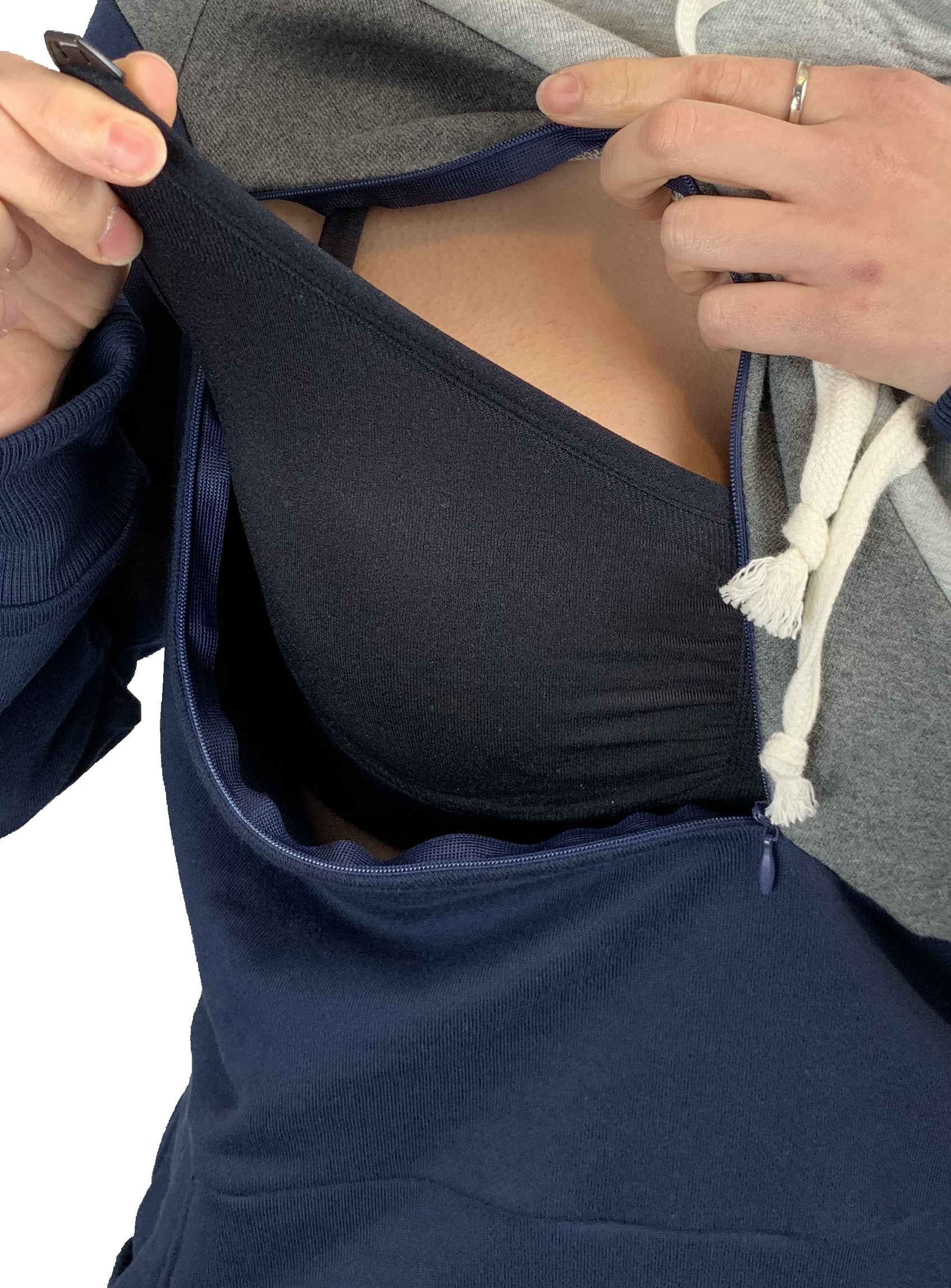 breastfeeding bra with nursing jumper