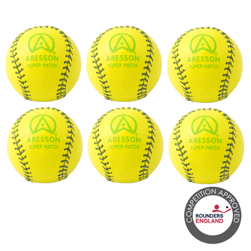 Aresson Super Match Rounders Ball - Yellow