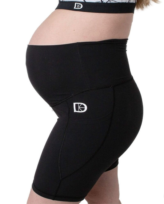 Black cycling shorts side bump view